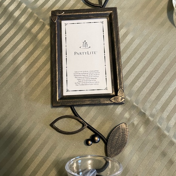 PartyLite Black and Gold Metal Wall Sconce Pair - Picture 3 of 6